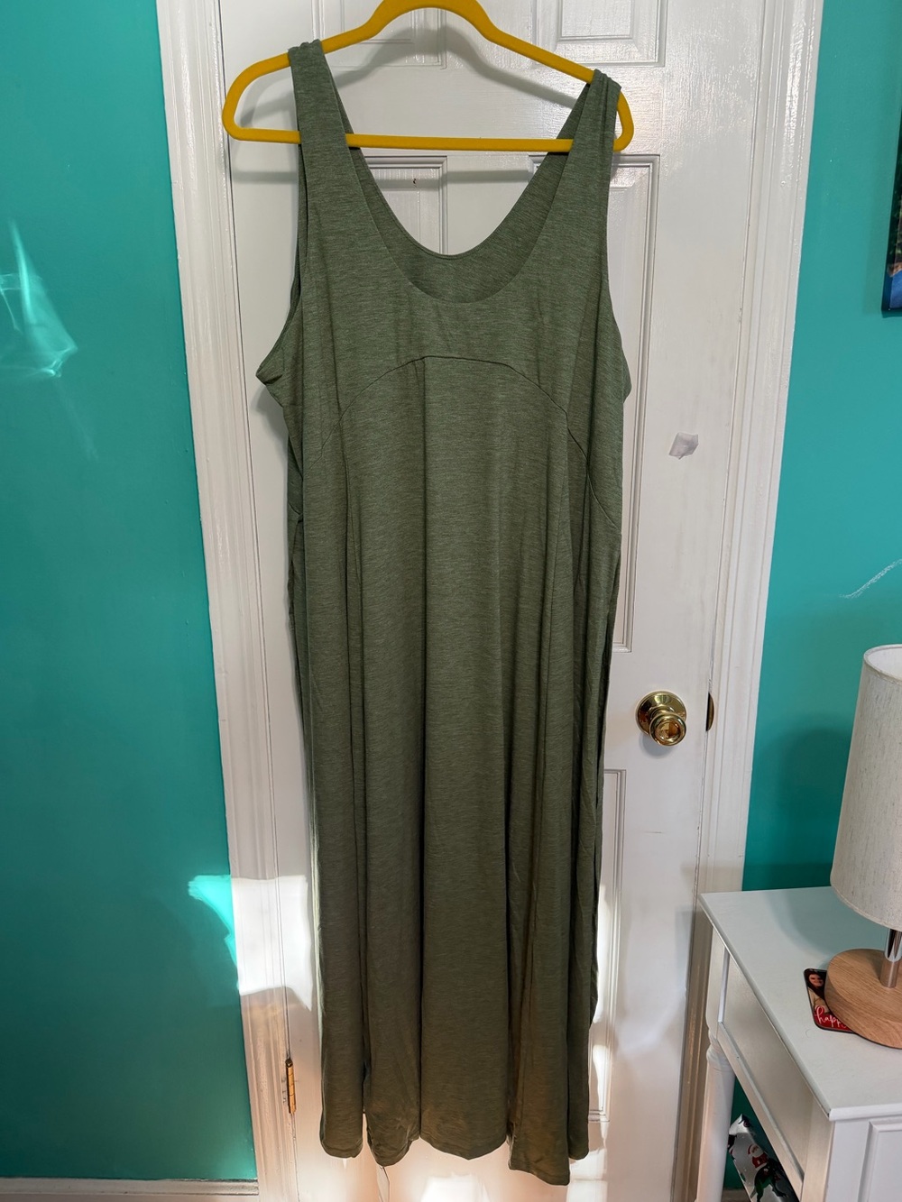 Sleeveless Halara Olive Green Maxi Dress, NWT, $25